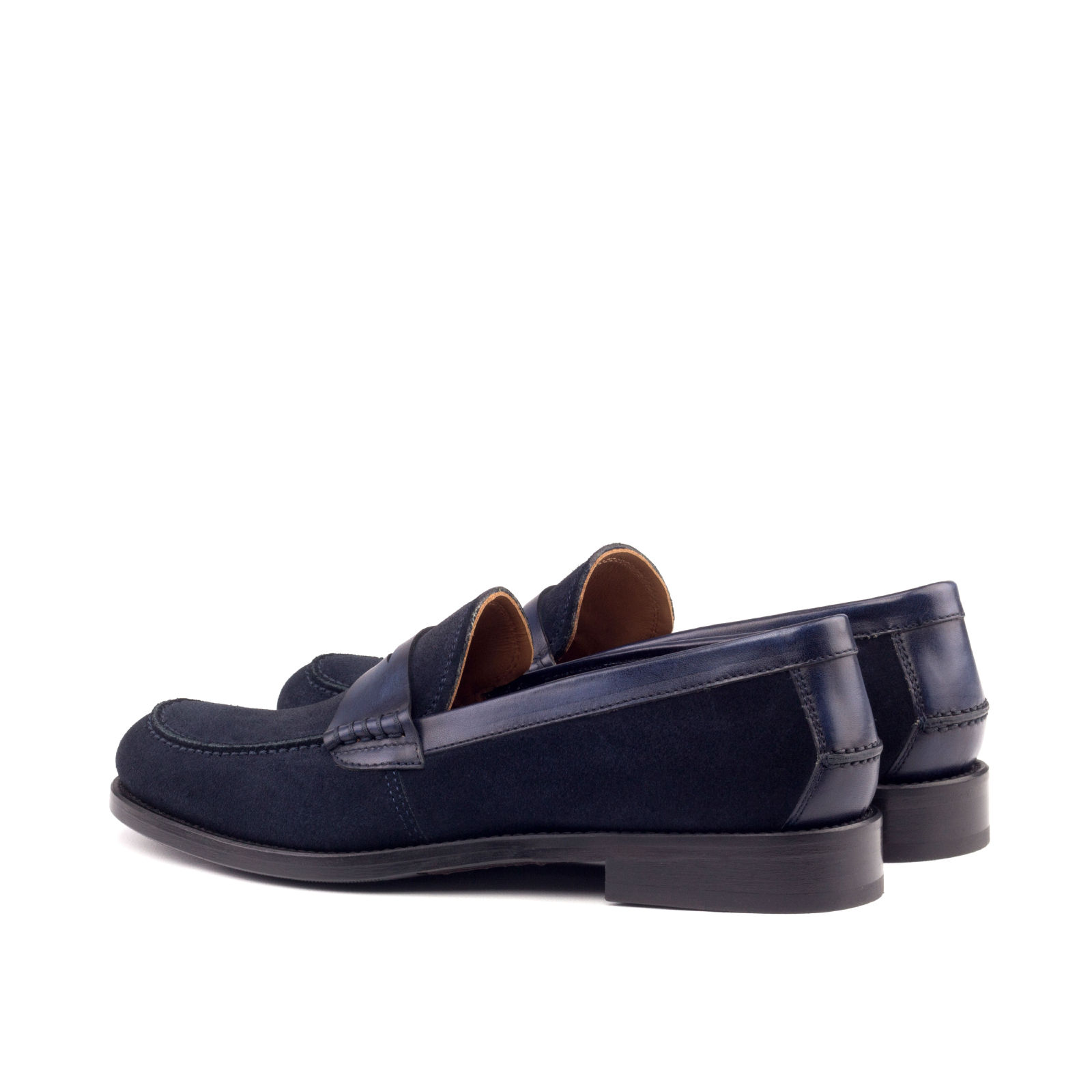 Navy Lux Suede Loafer - Jp Couture